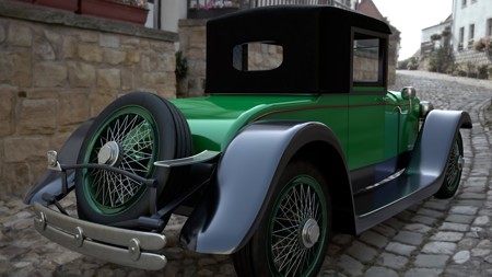 Back of car based on a Duesenberg 1922.