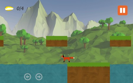 Player fox stands idle by water it nearly fell into.