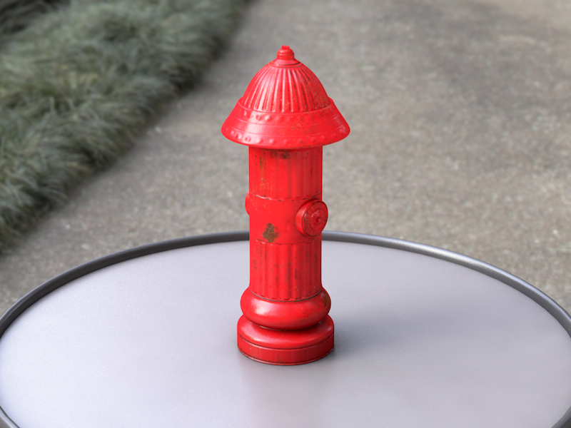 Fire pole 3D model.