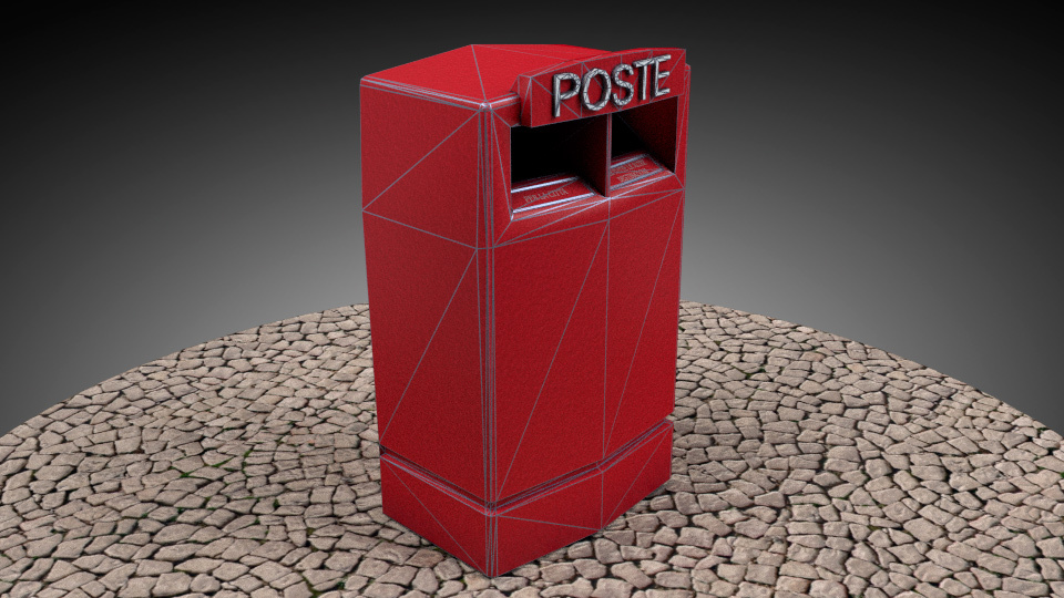 Low poly post box.