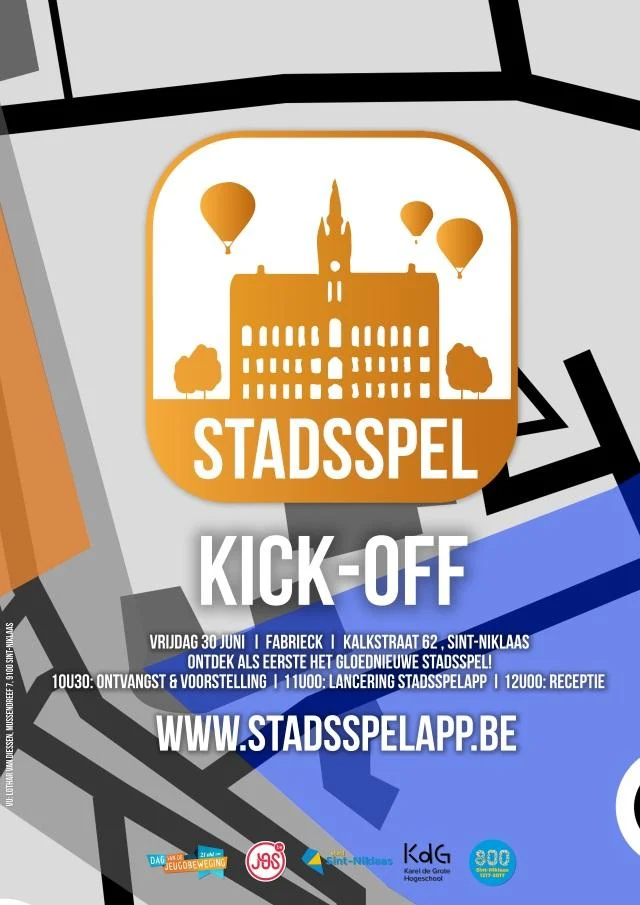 Sint-Niklaas stadsspel promotional poster.